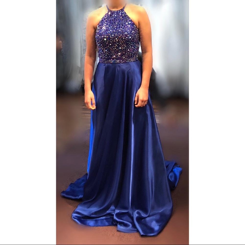Sherri Hill Royal Blue Prom Dress - Picture 4 of 8